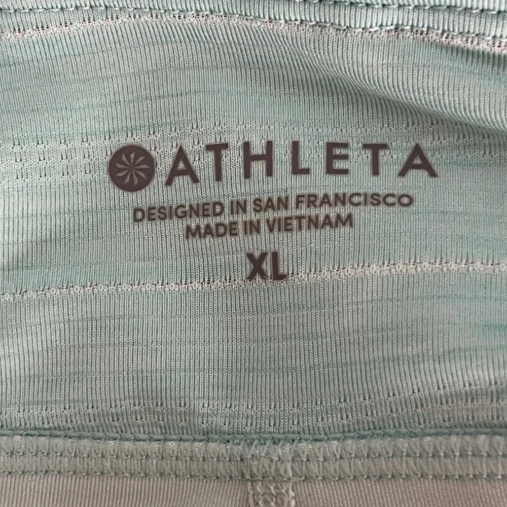 Athleta Womens XL Aqua Tiered Ruffle Tennis Golf Skort Striped Athletic - Picture 9 of 13